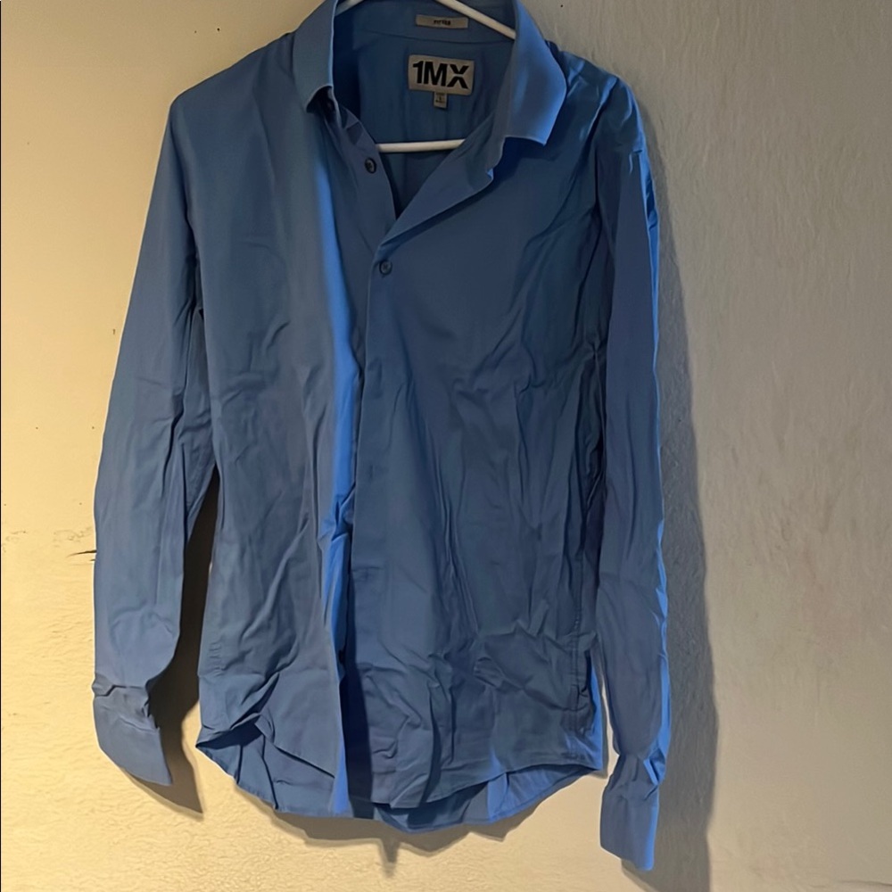 Blue Lightweight Shirt Jacket with Relaxed Fit